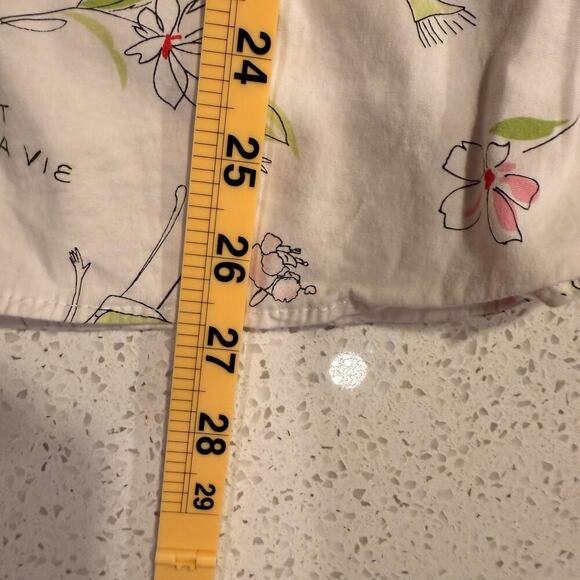 Vintage Parisian Print Button Down Shirt Women 1X White Retro Novelty Artsy Chic - Picture 8 of 9